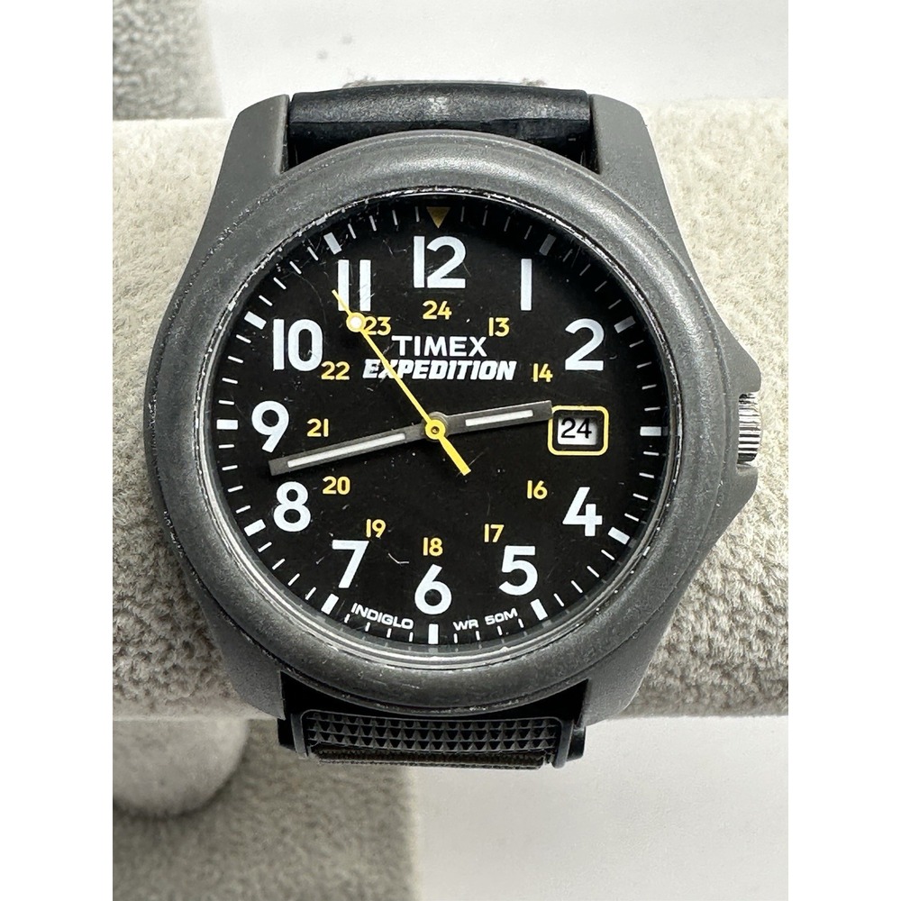 Timex 905‎ Mens Indiglo Expedition Watch New Battery V0 2011 38MM 8" G15